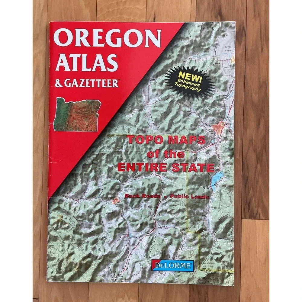 Oregon Atlas & Gazetteer Topo Maps of the Entire State by DeLorme VG 3rd Edition